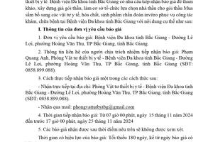 Thư mời báo giá số 347