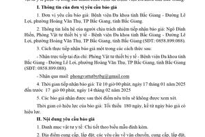 Thư mời báo giá số 35