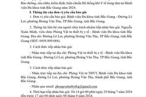 Thư mời báo giá số 244