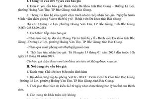 Thư mời báo giá số 30