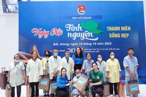 Tỉnh Đoàn Bắc Giang tổ chức Ngày hội tình nguyện" Thanh niên sống đẹp" năm 2023 tại Bệnh viện Đa khoa tỉnh Bắc Giang