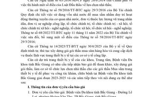 Thư mời báo giá số 150 ngày 17/7/2023